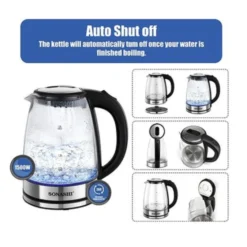 Alternative view of Bouilloire èlectrique en verre 1.8L 1500W Sonashi