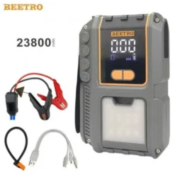 Booster Batterie 4-en-1 BEETRO 2500A | Compresseur 10 Bar & Power Bank
