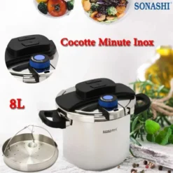 Alternative view of Cocotte Minute Inox 8L – Sonashi