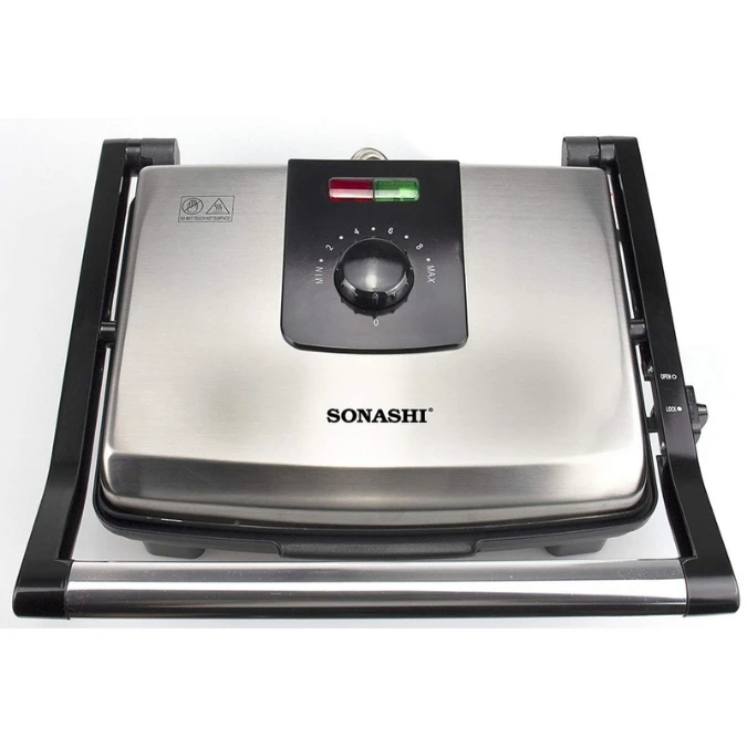 Machine à sandwichs et grillades en Inox 2000W Sonashi SGT-854 – Image 2