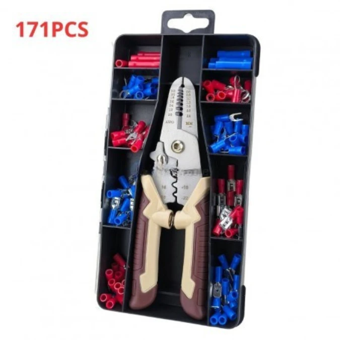 Pince à Dénuder & Sertir 06-2.6 mm + 171 Cosses