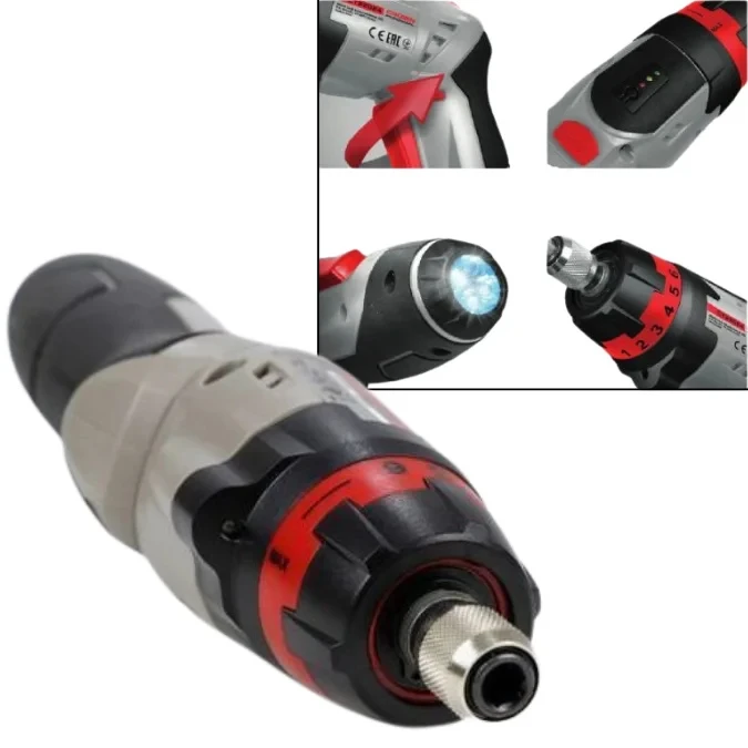 Visseuse Électrique CROWN CT22024 – Compacte 3.6V avec 30 Embouts – Image 4