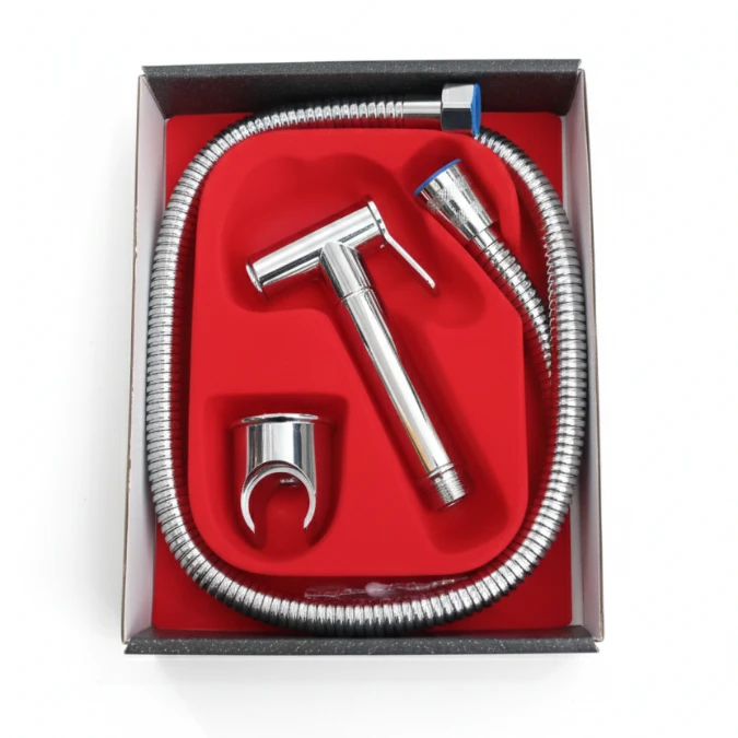 Douchette d’Ablution Inox Chromé NOVA avec Flexible et Support – Image 2