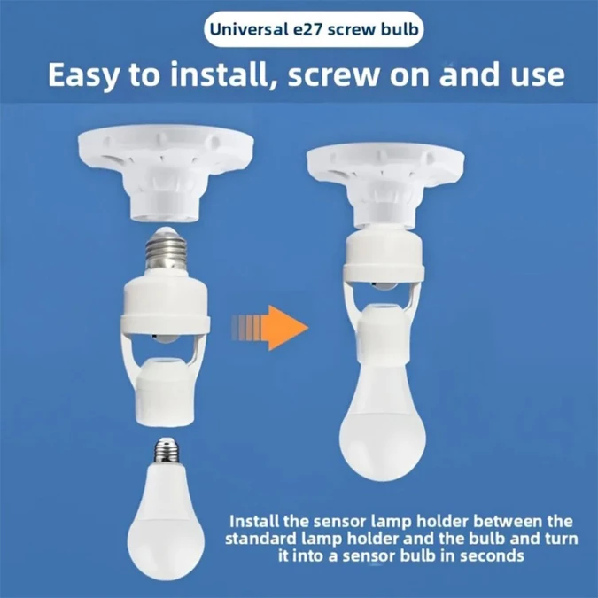 Douille de Lumière avec Détecteur de Mouvement Infrarouge – Image 4