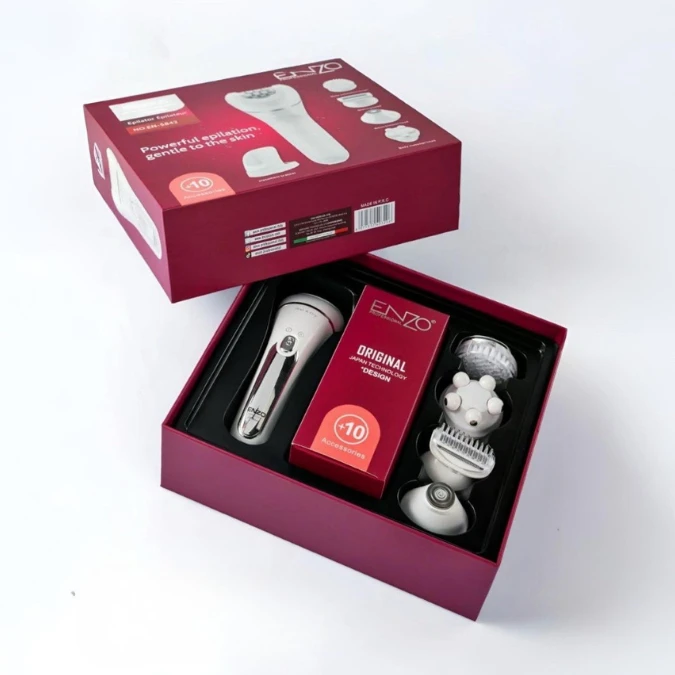 Épilateur sans fil Enzo Wet & Dry avec 10 accessoires – مزيل شعر للنساء – Image 4