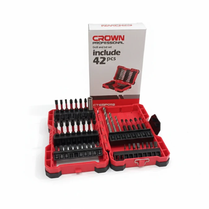 Jeu d’Embouts et de Forets Professionnel CROWN – 42 Pièces – Image 3