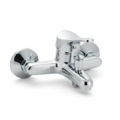 Mitigeur Bain-Douche Mural avec Pommeau, Flexible & Support