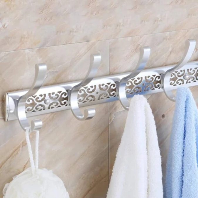 Porte-Manteau 5 Têtes Chromé Double Crochet – Image 4
