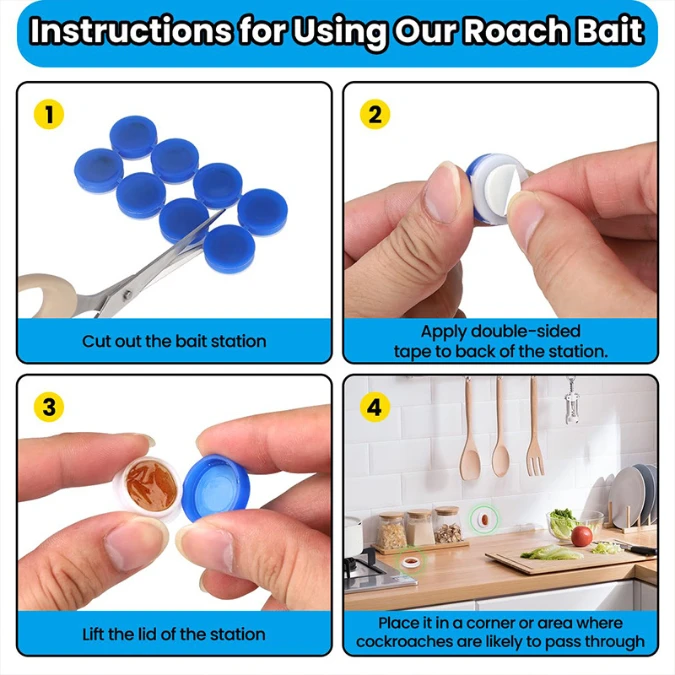 Queckatch GEL Anti-Cafards 8pcs – Élimination Durable & Sans Odeur – Image 6