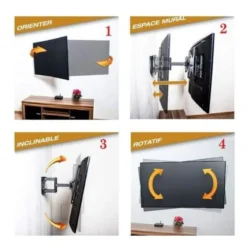 Alternative view of Support TV Mural Pivotant 26" à 65"