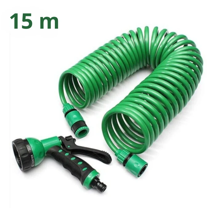 Tuyau d’Arrosage Spirale 15 m avec Pistolet Multijets BETTRO – Image 6