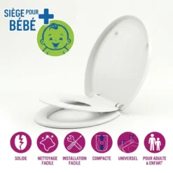 Alternative view of Abattant WC avec Réducteur Enfant Intégré