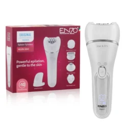 Épilateur sans fil Enzo Wet & Dry avec 10 accessoires – مزيل شعر للنساء